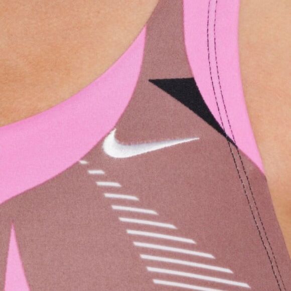 Nike Women's Jungle Floral V-Back One Piece Swimsuit- Size XL - Picture 4 of 12